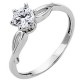 Λευκόχρυσο δαχτυλίδι μονόπετρο Κ9