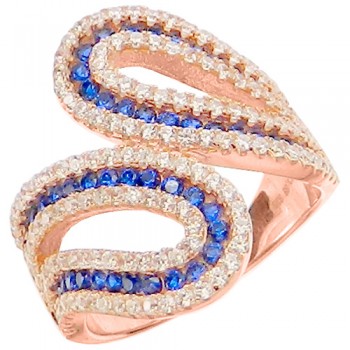 Ασημένιο δαχτυλίδι 925 σε ροζ χρώμα με ζιργκόν