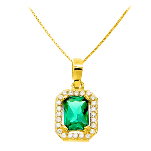 Χρυσό μενταγιόν Κ14 με αλυσίδα