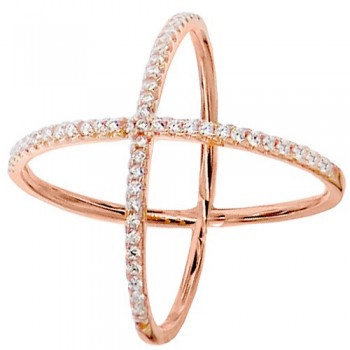 Ασημένιο δαχτυλίδι 925 σε ροζ χρώμα με ζιργκόν