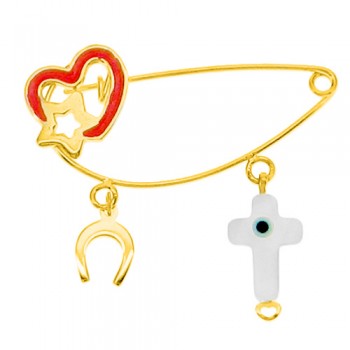 Χρυσή παραμάνα Κ9 με σμάλτο