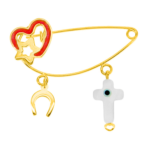 Χρυσή παραμάνα Κ9 με σμάλτο