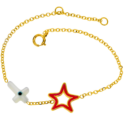 Χρυσό παιδικό βραχιόλι Κ9