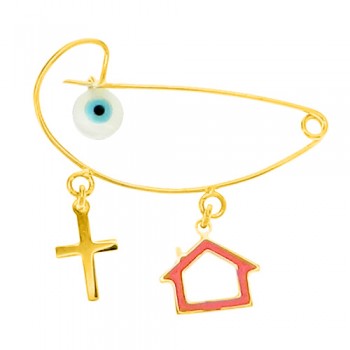 Χρυσή παραμάνα Κ9 με σμάλτο