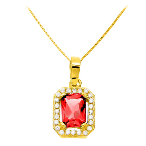 Χρυσό μενταγιόν Κ14 με αλυσίδα