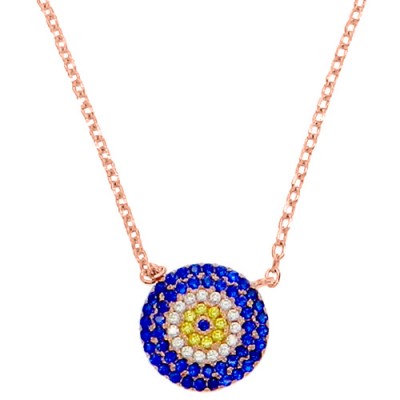 Ασημένιο κολιέ 925 σε ροζ χρώμα