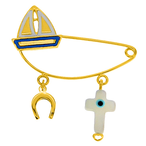 Χρυσή παραμάνα Κ9 με σμάλτο