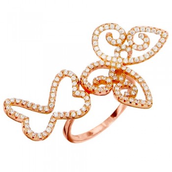 Ασημένιο δαχτυλίδι 925 σε ροζ χρώμα με ζιργκόν