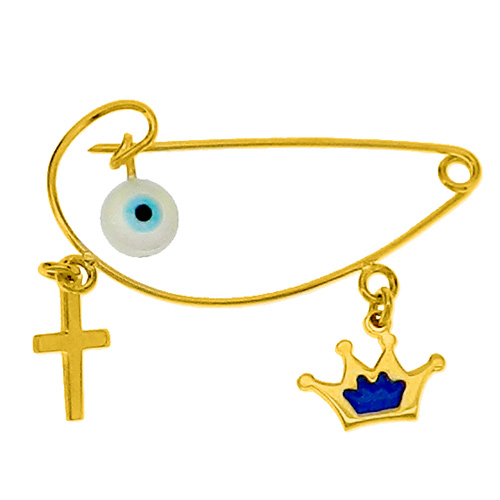 Χρυσή παραμάνα Κ9 με σμάλτο