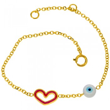 Χρυσό παιδικό βραχιόλι Κ9