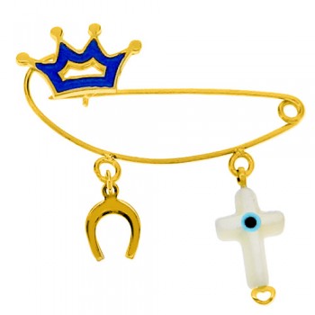 Χρυσή παραμάνα Κ9 με σμάλτο