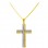 Χρυσός σταυρός Fashion K14 με αλυσίδα