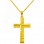 Χρυσός σταυρός Fashion K14 με αλυσίδα