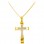 Χρυσός σταυρός Fashion K14 με αλυσίδα
