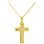 Χρυσός σταυρός Fashion K14 με αλυσίδα