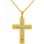 Χρυσός βαπτιστικός σταυρός Κ14 με αλυσίδα