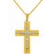 Χρυσός βαπτιστικός σταυρός Κ14 με αλυσίδα