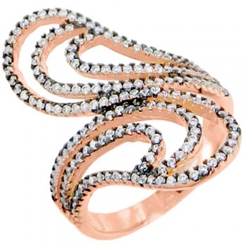 Ασημένιο δαχτυλίδι 925 σε ροζ χρώμα με ζιργκόν