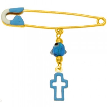 Χρυσή παραμάνα Κ9 με σμάλτο