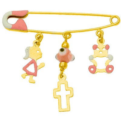 Χρυσή παραμάνα Κ9 με σμάλτο