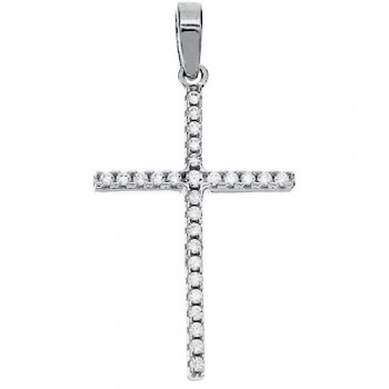 Λευκόχρυσος  σταυρός Fashion K14