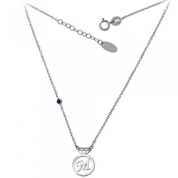 Λευκόχρυσο κολιέ μονόγραμμα Κ9