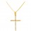 Χρυσός σταυρός Fashion K14 με αλυσίδα