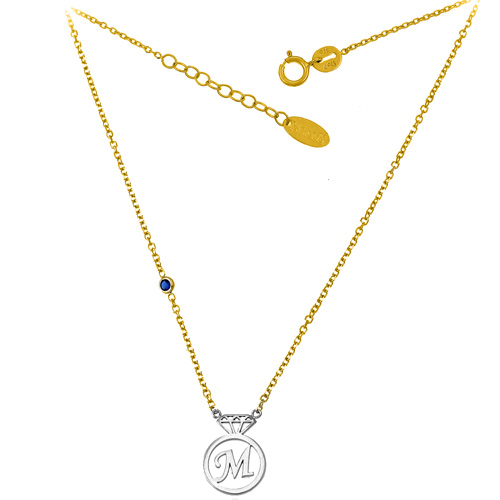 Χρυσό κολιέ "μονόγραμμα" Κ9