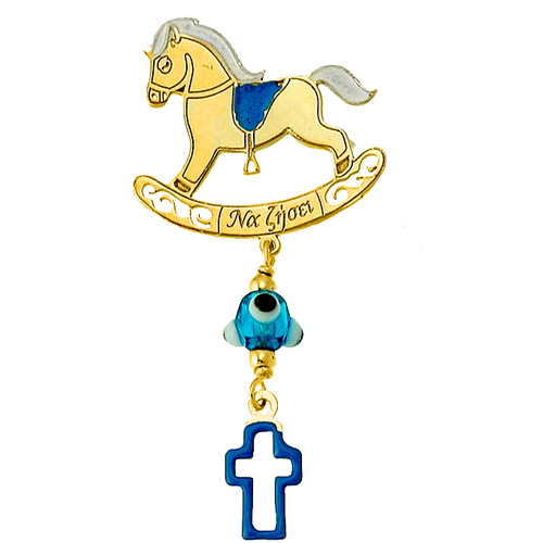 Χρυσή παραμάνα Κ9 με σμάλτο