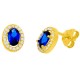 Χρυσά σκουλαρίκια Κ14 με ζιργκόν