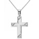 Λευκόχρυσος  βαπτιστικός σταυρός Κ14 με αλυσίδα
