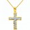 Χρυσός βαπτιστικός σταυρός Κ14 με αλυσίδα