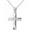 Λευκόχρυσος  βαπτιστικός σταυρός Κ14 με αλυσίδα