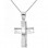 Λευκόχρυσος  βαπτιστικός σταυρός Κ14 με αλυσίδα