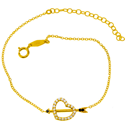 Χρυσό βραχιόλι Κ14 με ζιργκόν