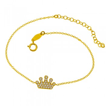 Χρυσό βραχιόλι Κ14 με ζιργκόν