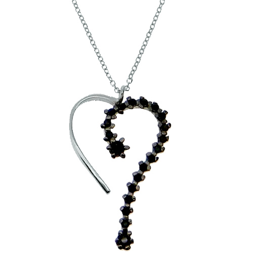 Λευκόχρυσο  κολιέ Κ14 με ζιργκόν