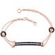 Βραχιόλι από ροζ χρυσό Κ14 με ζιργκόν