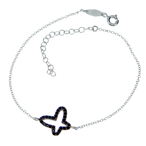 Λευκόχρυσο βραχιόλι Κ14 με ζιργκόν