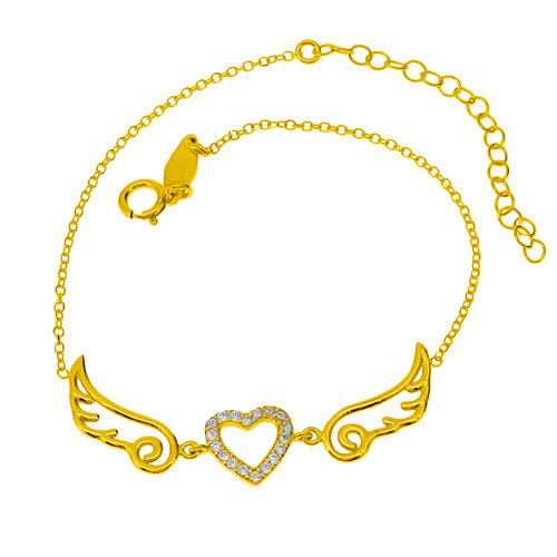 Χρυσό βραχιόλι Κ14 με ζιργκόν