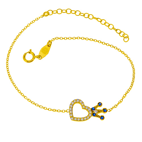 Χρυσό βραχιόλι Κ14 με ζιργκόν