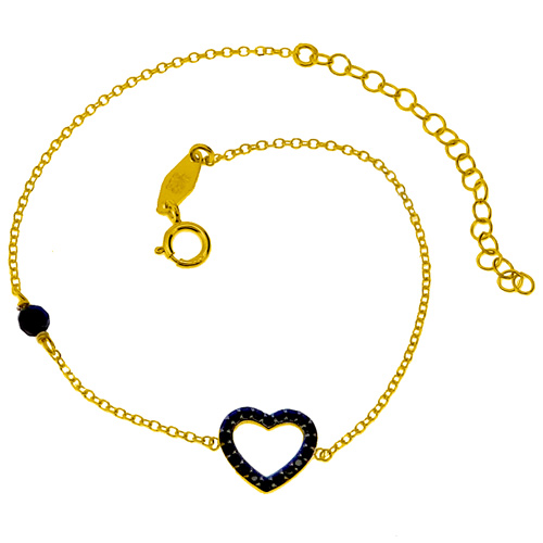 Χρυσό βραχιόλι Κ14 με ζιργκόν