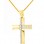Χρυσός βαπτιστικός σταυρός Κ14 με αλυσίδα