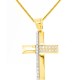 Χρυσός βαπτιστικός σταυρός Κ14 με αλυσίδα