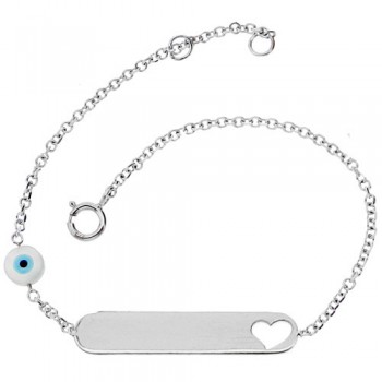 Λευκόχρυσο παιδικό βραχιόλι-ταυτότητα Κ9