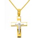 Χρυσός βαπτιστικός σταυρός Κ14 με αλυσίδα