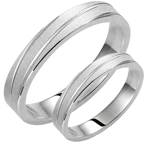 Σετ βέρες από λευκό χρυσό Κ14