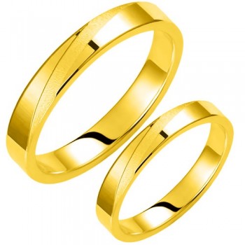 Σετ βέρες από κίτρινο χρυσό Κ14