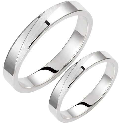 Σετ λευκόχρυσες βέρες Κ14