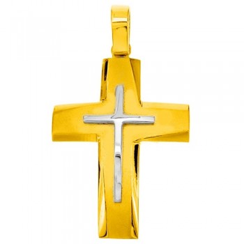 Χρυσός βαπτιστικός σταυρός Κ9